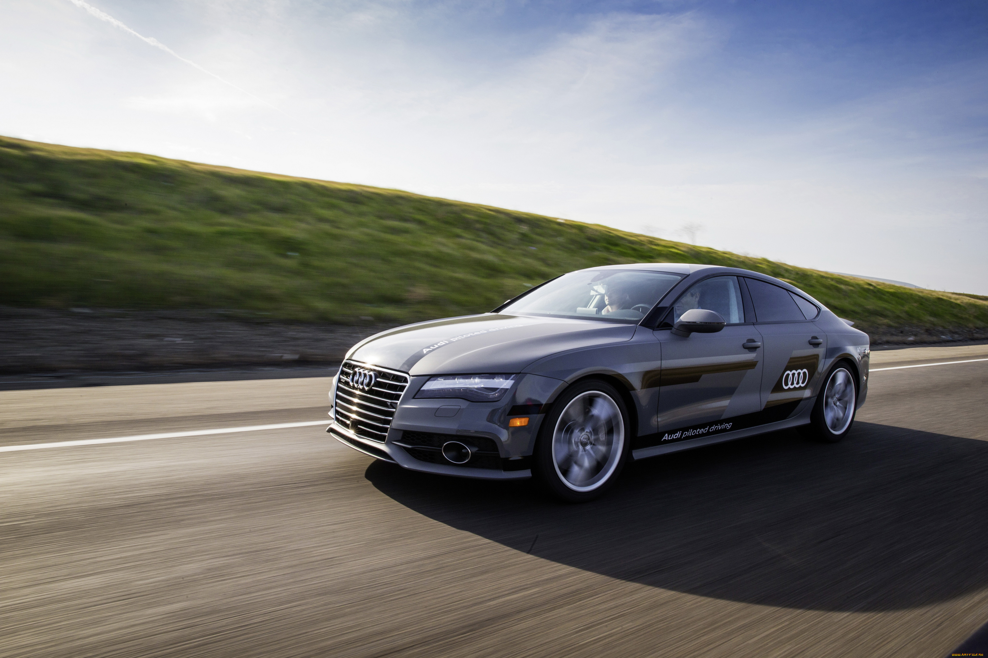 , audi, piloted, 2015, concept, driving, sportback, a7